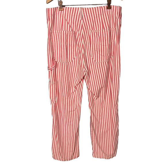 MOTHER (34) The Seafarer Hover Striped Ankle Pants Candy Striper Carpenter - Picture 10 of 11